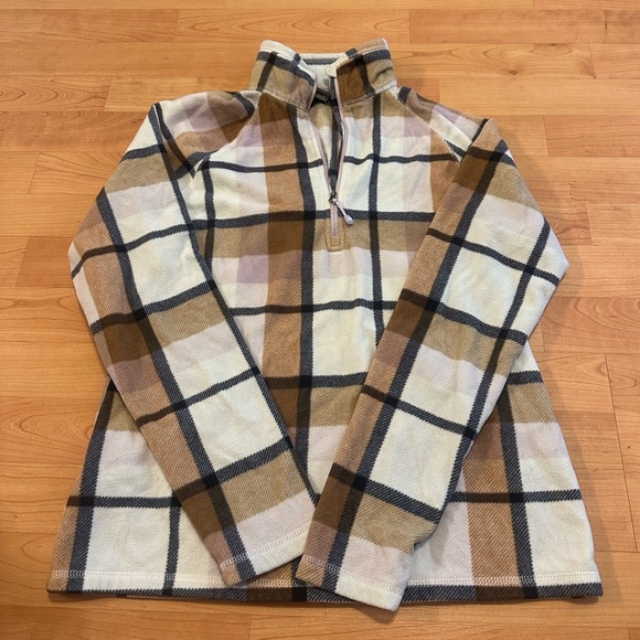 Eddie Bauer Plaid 1/4 Zip Pullover - Picture 1 of 3